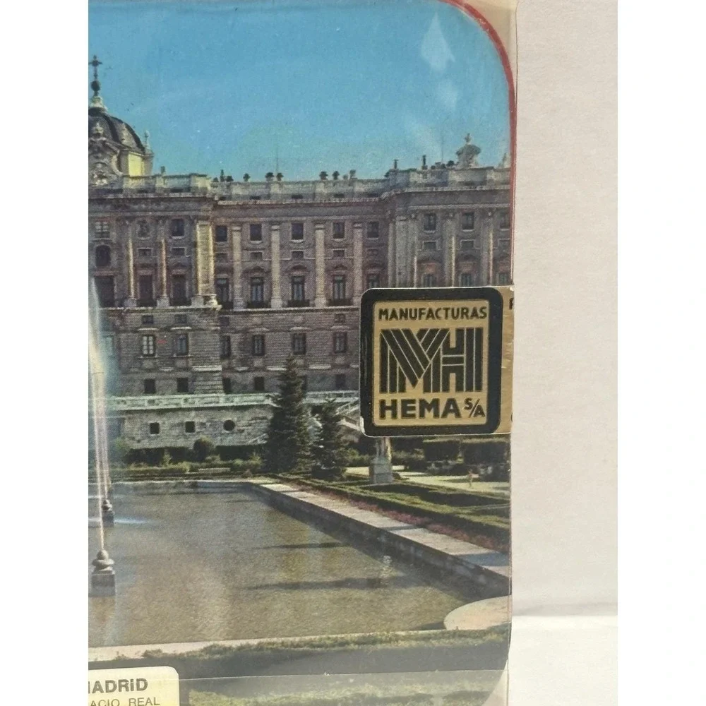 Spain Tourist Souvenir Coaster Set of 6 iconic places Espana cork back‎ vintage